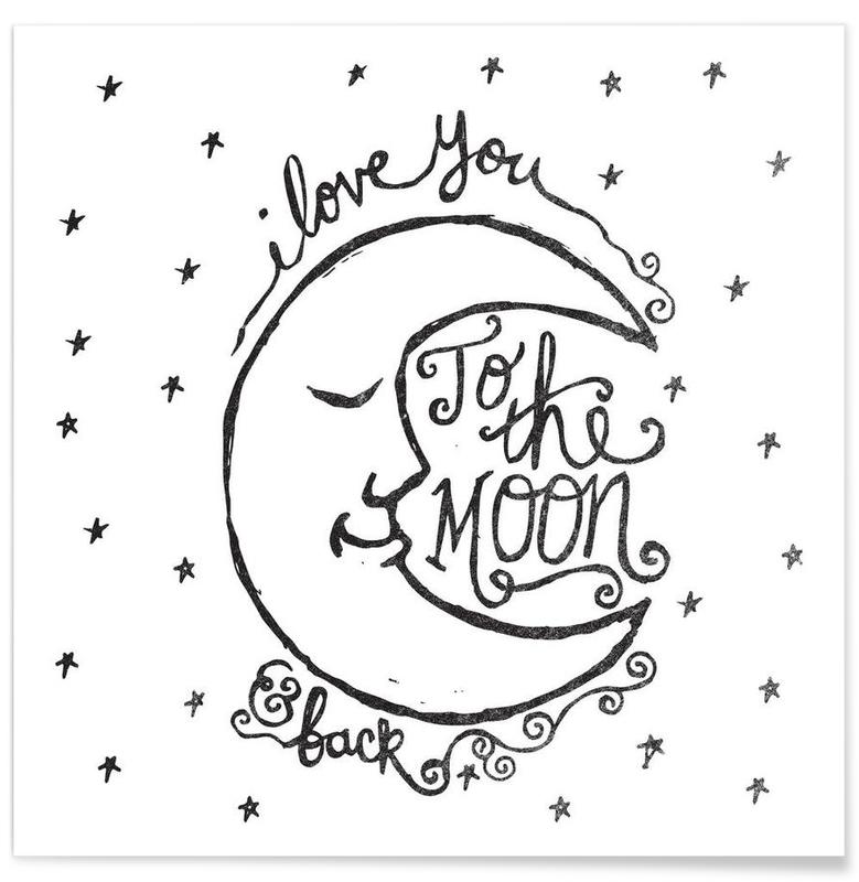 i love you to the moon & back as Premium Poster JUNIQE